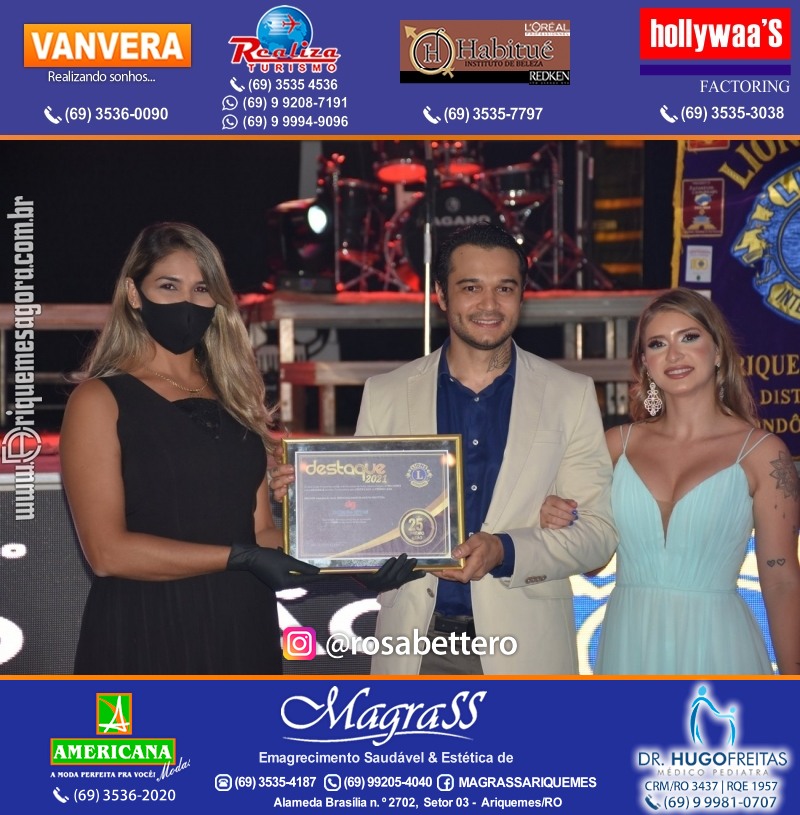 DESTAQUE 2021 - 25º PRÊMIO LEÃO - Realização Lions Clube Ariquemes Canaã Galera & Homenageados