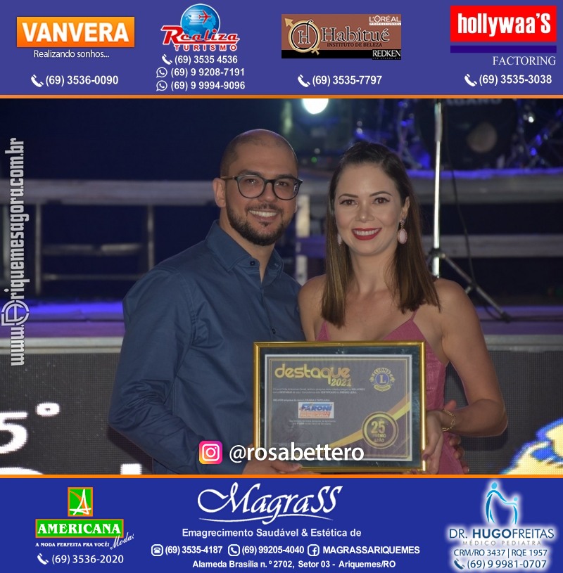 DESTAQUE 2021 - 25º PRÊMIO LEÃO - Realização Lions Clube Ariquemes Canaã Galera & Homenageados