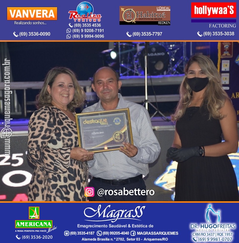 DESTAQUE 2021 - 25º PRÊMIO LEÃO - Realização Lions Clube Ariquemes Canaã Galera & Homenageados