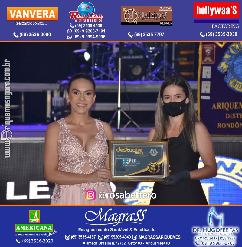 DESTAQUE 2021 - 25º PRÊMIO LEÃO - Realização Lions Clube Ariquemes Canaã Galera & Homenageados