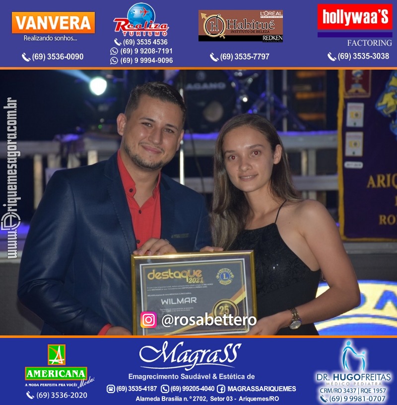 DESTAQUE 2021 - 25º PRÊMIO LEÃO - Realização Lions Clube Ariquemes Canaã Galera & Homenageados