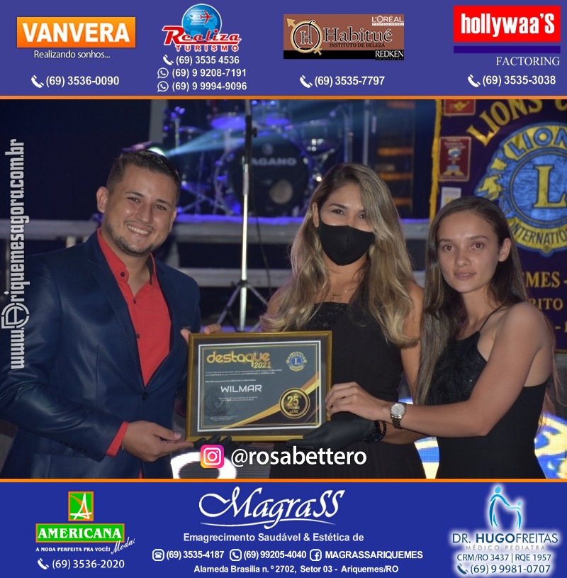 DESTAQUE 2021 - 25º PRÊMIO LEÃO - Realização Lions Clube Ariquemes Canaã Galera & Homenageados