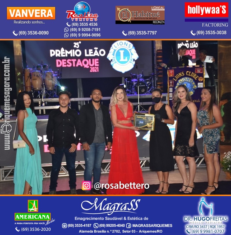 DESTAQUE 2021 - 25º PRÊMIO LEÃO - Realização Lions Clube Ariquemes Canaã Galera & Homenageados
