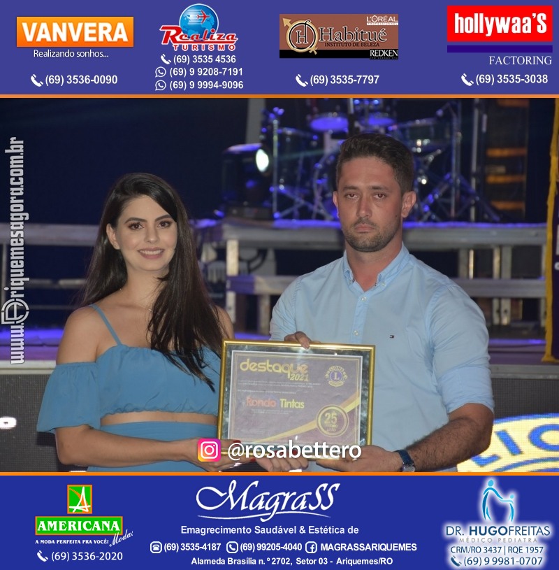 DESTAQUE 2021 - 25º PRÊMIO LEÃO - Realização Lions Clube Ariquemes Canaã Galera & Homenageados