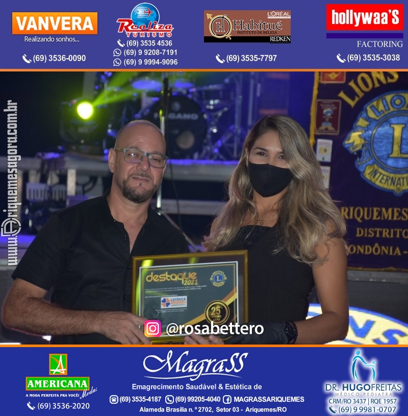 DESTAQUE 2021 - 25º PRÊMIO LEÃO - Realização Lions Clube Ariquemes Canaã Galera & Homenageados