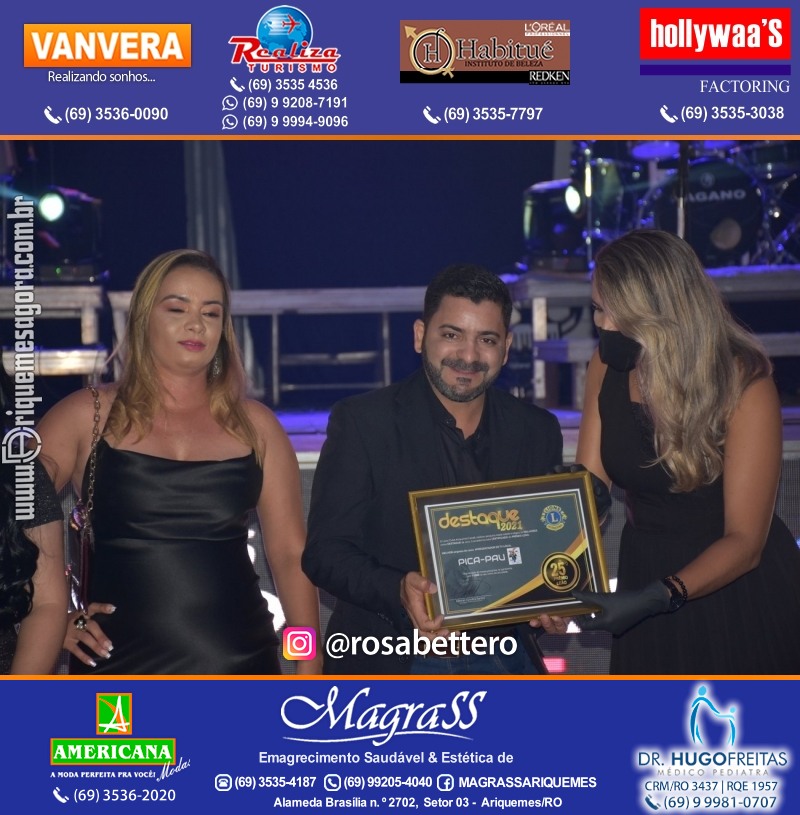 DESTAQUE 2021 - 25º PRÊMIO LEÃO - Realização Lions Clube Ariquemes Canaã Galera & Homenageados