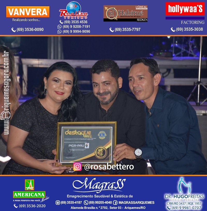DESTAQUE 2021 - 25º PRÊMIO LEÃO - Realização Lions Clube Ariquemes Canaã Galera & Homenageados