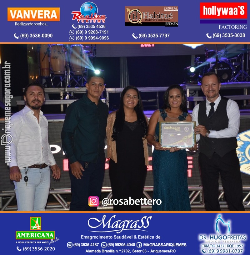 DESTAQUE 2021 - 25º PRÊMIO LEÃO - Realização Lions Clube Ariquemes Canaã Galera & Homenageados