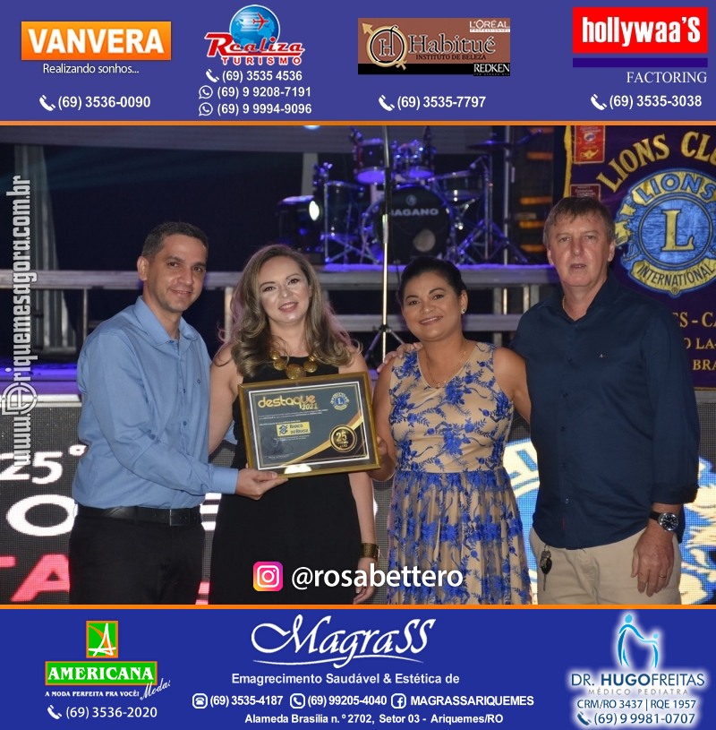 DESTAQUE 2021 - 25º PRÊMIO LEÃO - Realização Lions Clube Ariquemes Canaã Galera & Homenageados