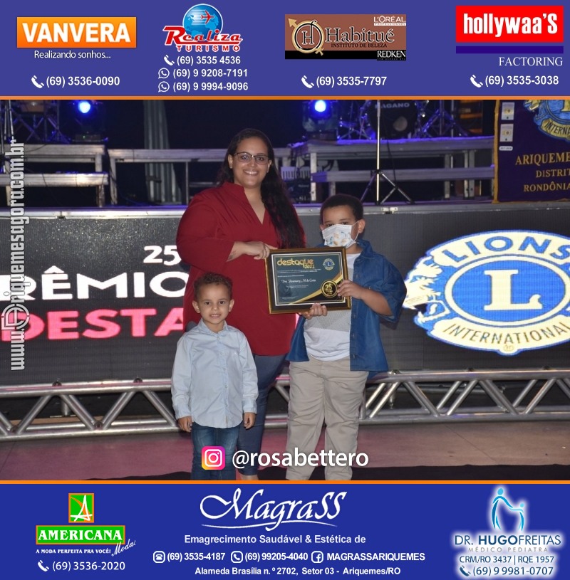 DESTAQUE 2021 - 25º PRÊMIO LEÃO - Realização Lions Clube Ariquemes Canaã Galera & Homenageados