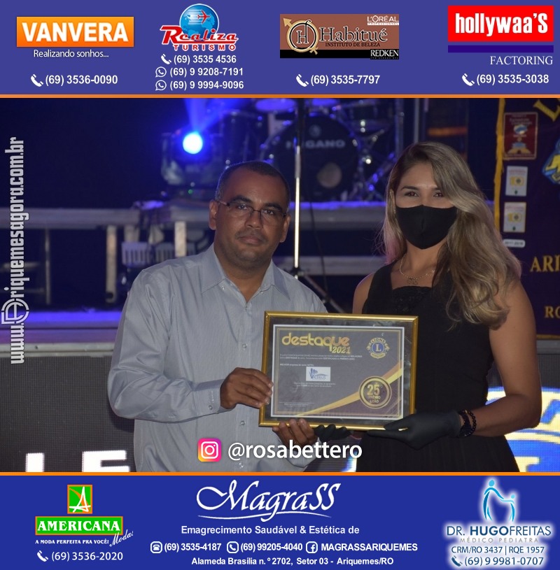 DESTAQUE 2021 - 25º PRÊMIO LEÃO - Realização Lions Clube Ariquemes Canaã Galera & Homenageados