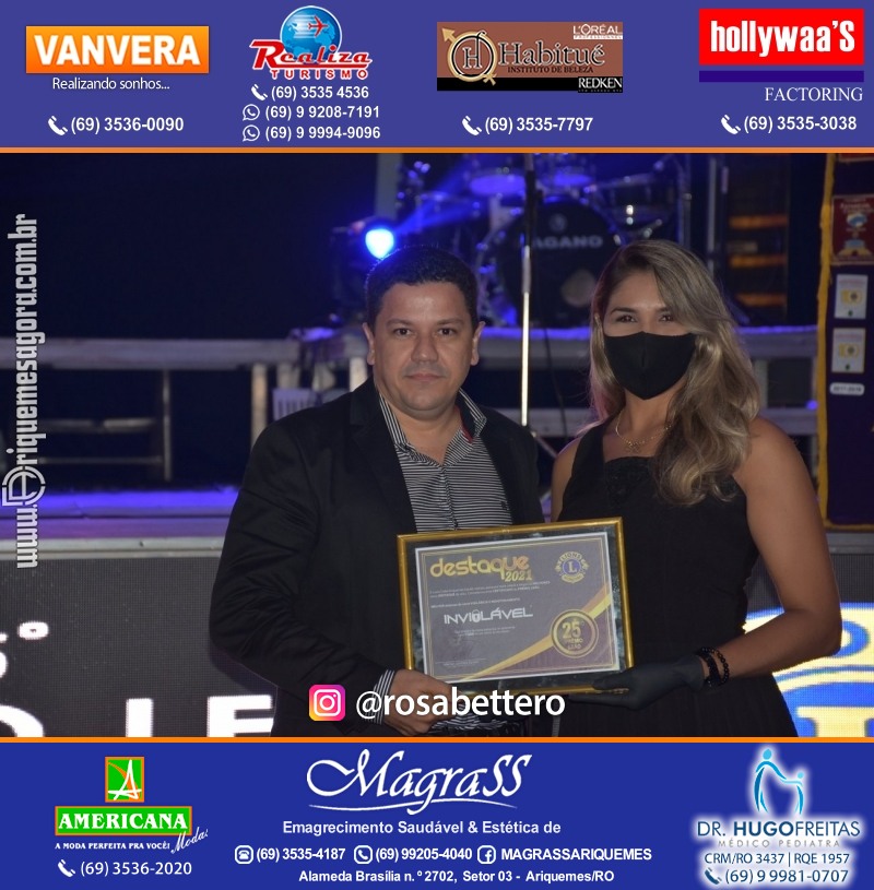 DESTAQUE 2021 - 25º PRÊMIO LEÃO - Realização Lions Clube Ariquemes Canaã Galera & Homenageados