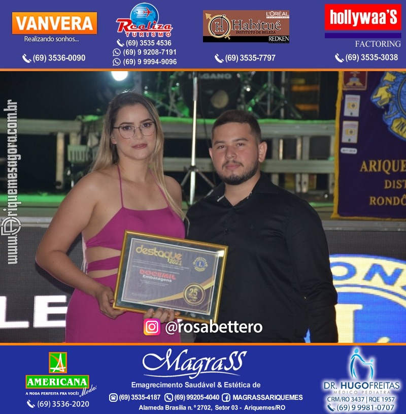 DESTAQUE 2021 - 25º PRÊMIO LEÃO - Realização Lions Clube Ariquemes Canaã Galera & Homenageados