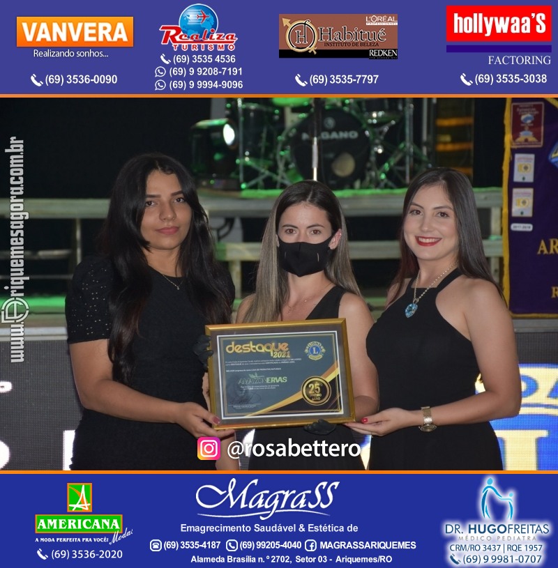 DESTAQUE 2021 - 25º PRÊMIO LEÃO - Realização Lions Clube Ariquemes Canaã Galera & Homenageados