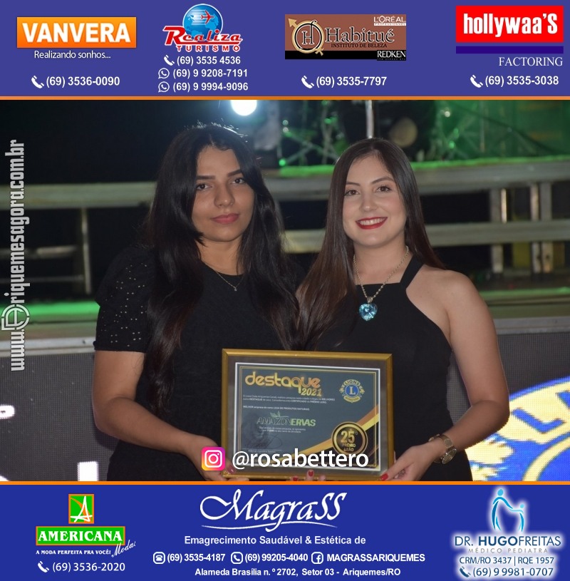 DESTAQUE 2021 - 25º PRÊMIO LEÃO - Realização Lions Clube Ariquemes Canaã Galera & Homenageados