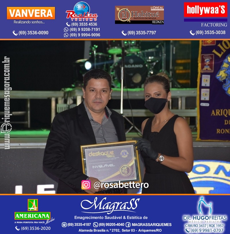 DESTAQUE 2021 - 25º PRÊMIO LEÃO - Realização Lions Clube Ariquemes Canaã Galera & Homenageados