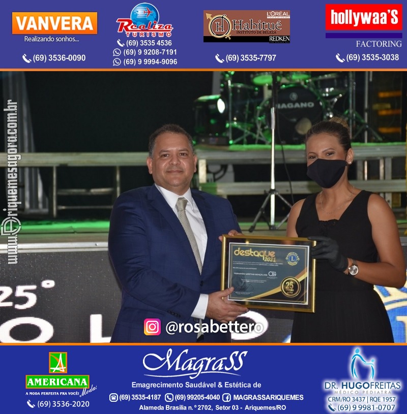 DESTAQUE 2021 - 25º PRÊMIO LEÃO - Realização Lions Clube Ariquemes Canaã Galera & Homenageados