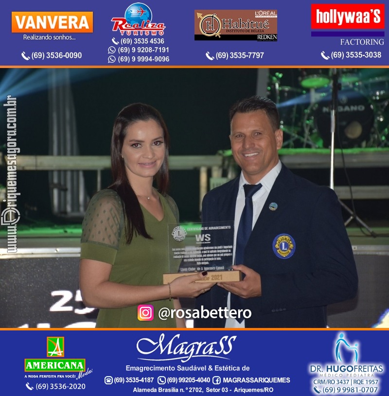 DESTAQUE 2021 - 25º PRÊMIO LEÃO - Realização Lions Clube Ariquemes Canaã Galera & Homenageados