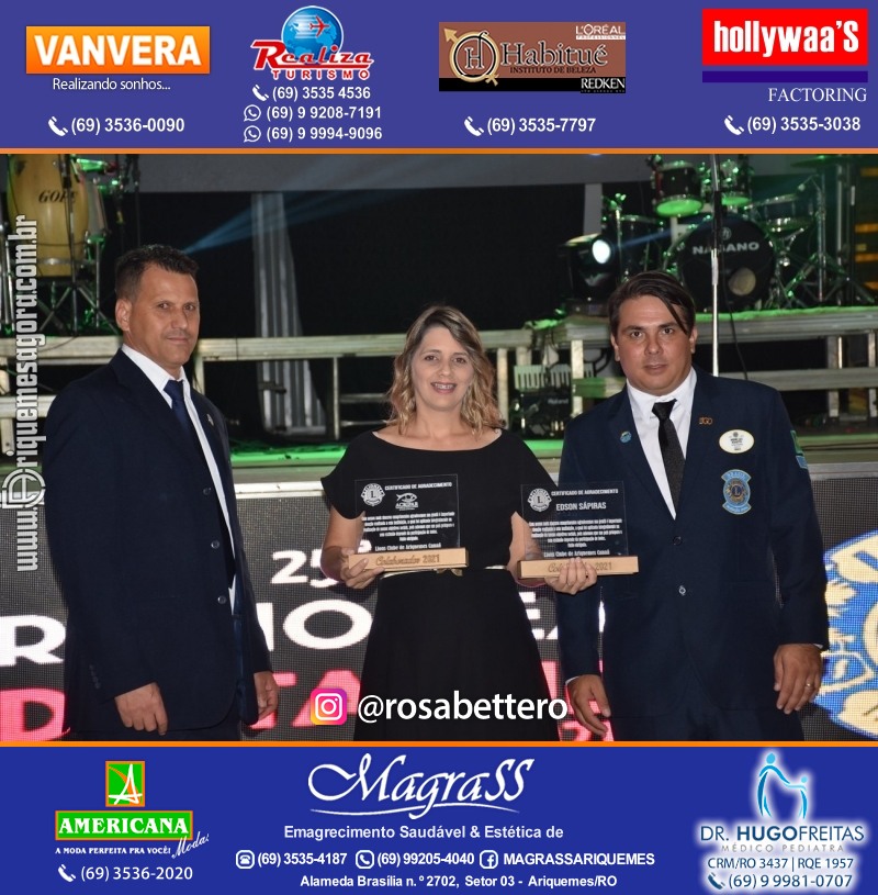 DESTAQUE 2021 - 25º PRÊMIO LEÃO - Realização Lions Clube Ariquemes Canaã Galera & Homenageados