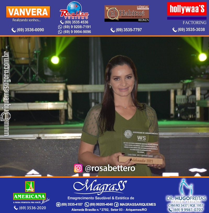 DESTAQUE 2021 - 25º PRÊMIO LEÃO - Realização Lions Clube Ariquemes Canaã Galera & Homenageados