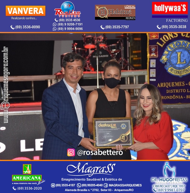 DESTAQUE 2021 - 25º PRÊMIO LEÃO - Realização Lions Clube Ariquemes Canaã Galera & Homenageados