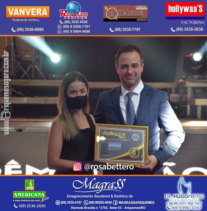 DESTAQUE 2021 - 25º PRÊMIO LEÃO - Realização Lions Clube Ariquemes Canaã Galera & Homenageados