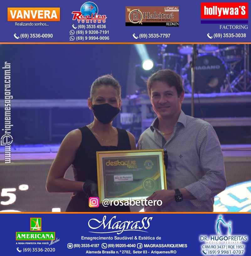 DESTAQUE 2021 - 25º PRÊMIO LEÃO - Realização Lions Clube Ariquemes Canaã Galera & Homenageados