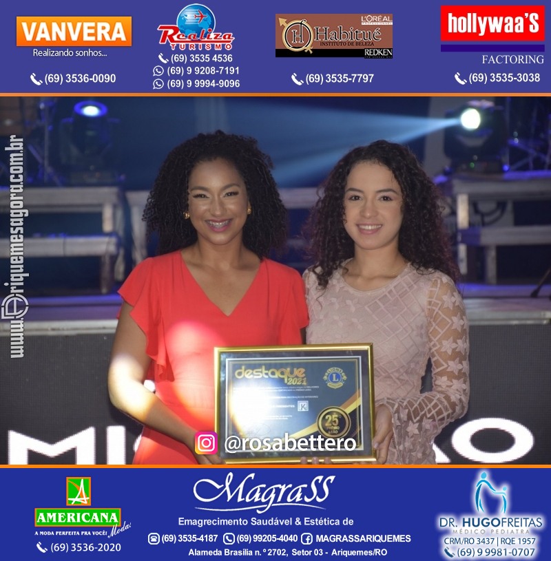 DESTAQUE 2021 - 25º PRÊMIO LEÃO - Realização Lions Clube Ariquemes Canaã Galera & Homenageados