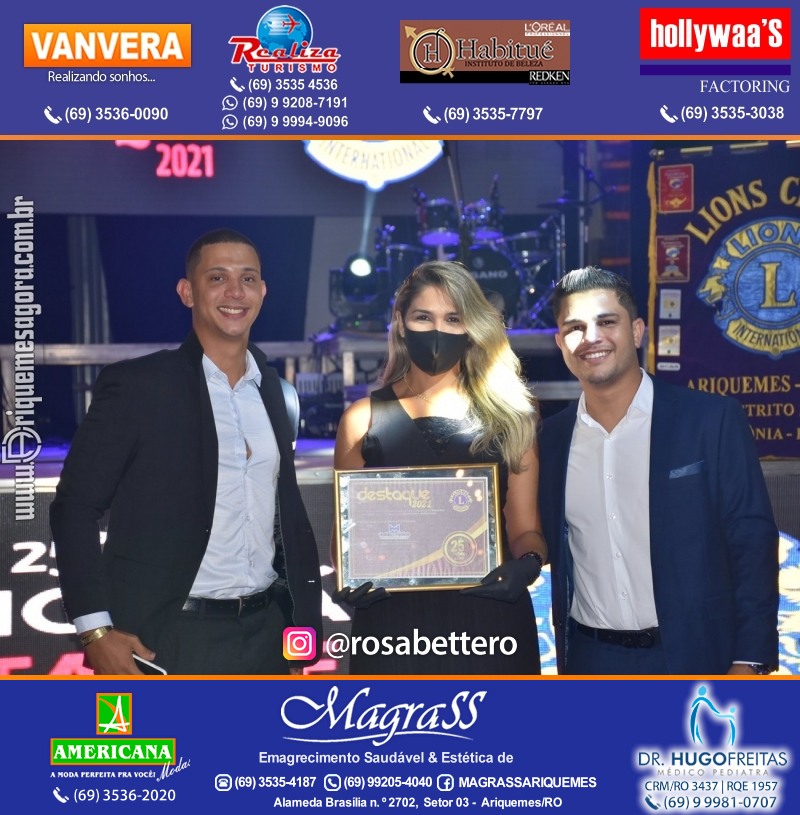 DESTAQUE 2021 - 25º PRÊMIO LEÃO - Realização Lions Clube Ariquemes Canaã Galera & Homenageados