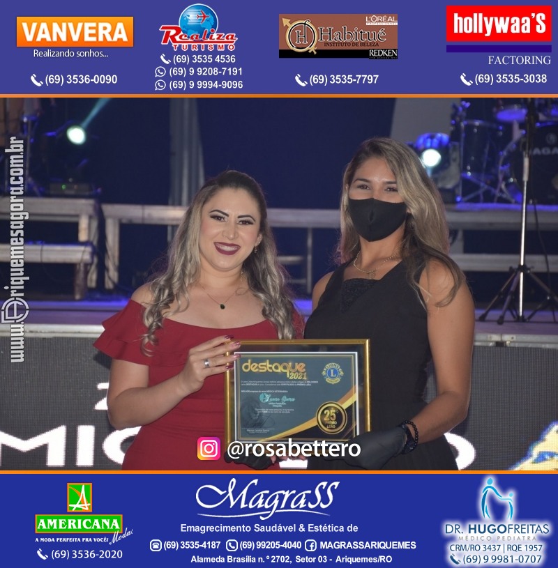 DESTAQUE 2021 - 25º PRÊMIO LEÃO - Realização Lions Clube Ariquemes Canaã Galera & Homenageados