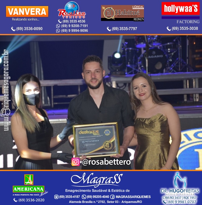 DESTAQUE 2021 - 25º PRÊMIO LEÃO - Realização Lions Clube Ariquemes Canaã Galera & Homenageados