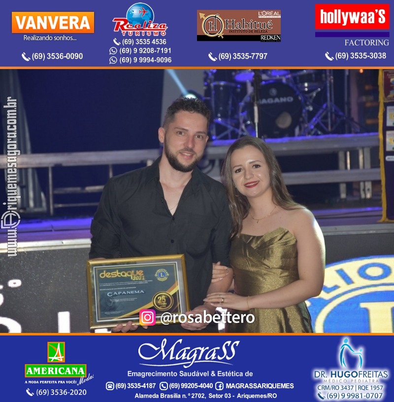 DESTAQUE 2021 - 25º PRÊMIO LEÃO - Realização Lions Clube Ariquemes Canaã Galera & Homenageados