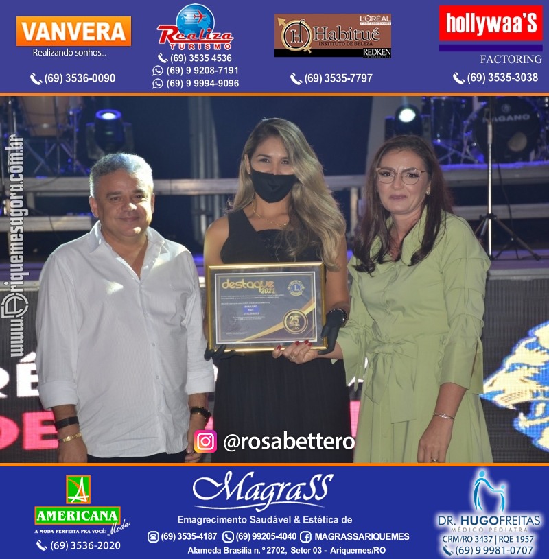 DESTAQUE 2021 - 25º PRÊMIO LEÃO - Realização Lions Clube Ariquemes Canaã Galera & Homenageados