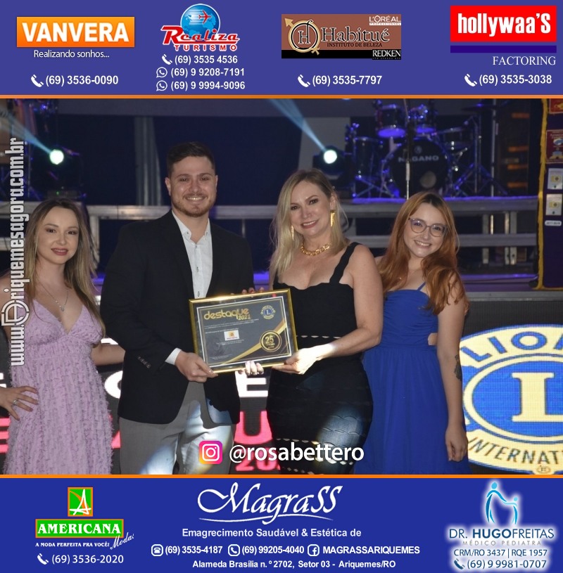 DESTAQUE 2021 - 25º PRÊMIO LEÃO - Realização Lions Clube Ariquemes Canaã Galera & Homenageados