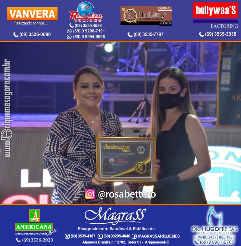 DESTAQUE 2021 - 25º PRÊMIO LEÃO - Realização Lions Clube Ariquemes Canaã Galera & Homenageados