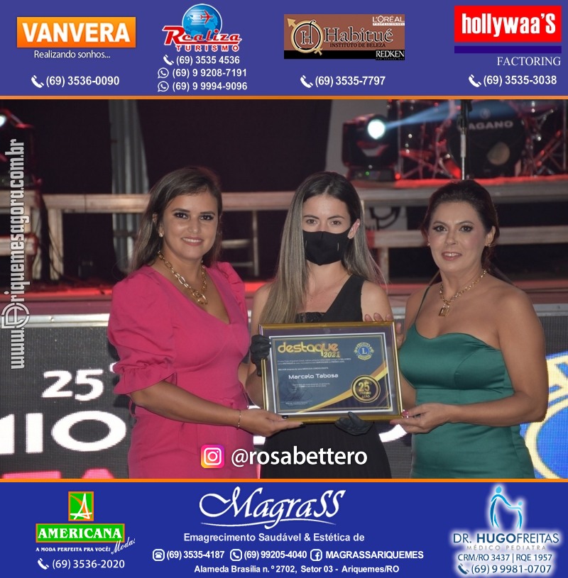 DESTAQUE 2021 - 25º PRÊMIO LEÃO - Realização Lions Clube Ariquemes Canaã Galera & Homenageados