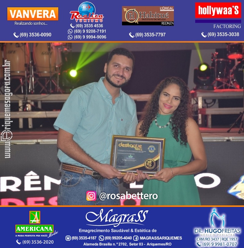 DESTAQUE 2021 - 25º PRÊMIO LEÃO - Realização Lions Clube Ariquemes Canaã Galera & Homenageados