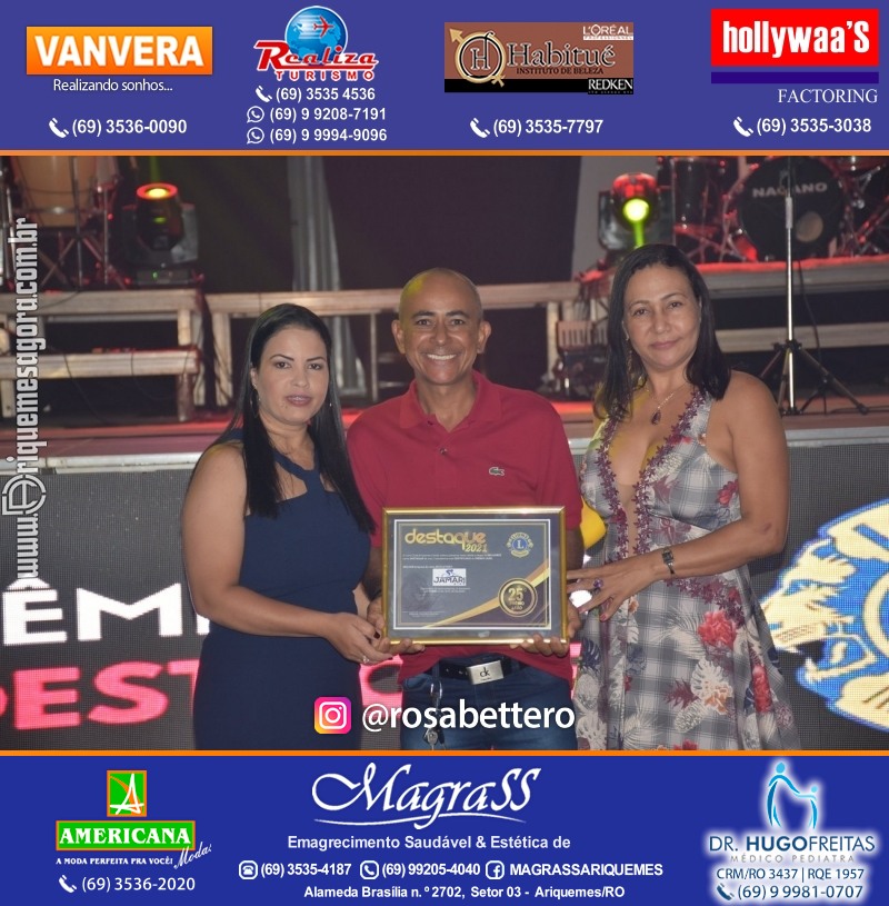 DESTAQUE 2021 - 25º PRÊMIO LEÃO - Realização Lions Clube Ariquemes Canaã Galera & Homenageados