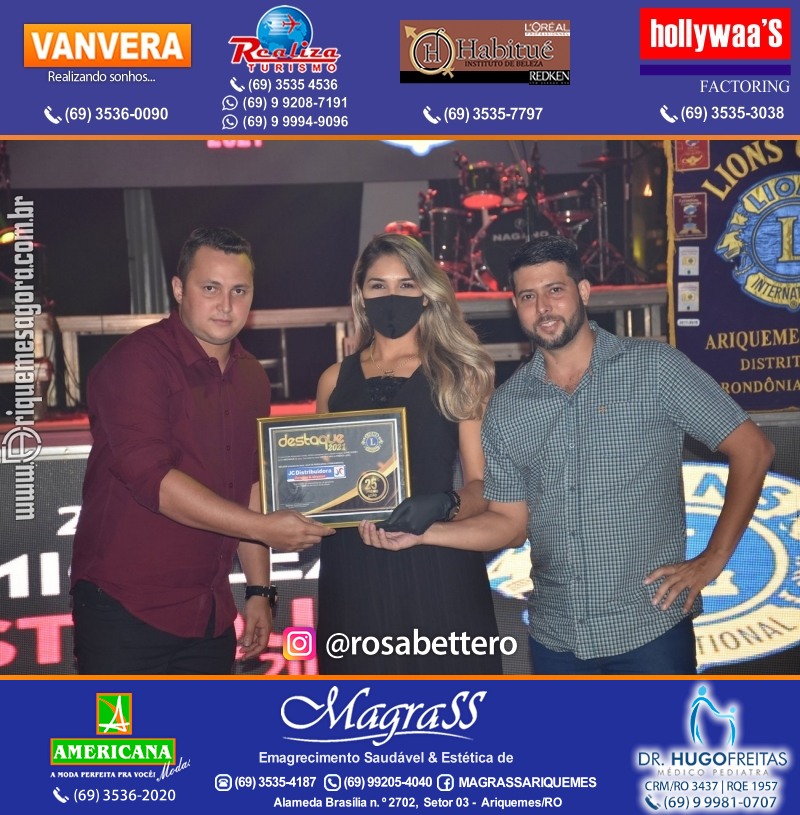 DESTAQUE 2021 - 25º PRÊMIO LEÃO - Realização Lions Clube Ariquemes Canaã Galera & Homenageados