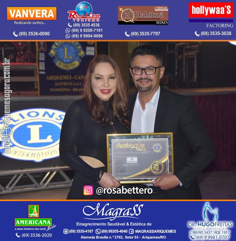 DESTAQUE 2021 - 25º PRÊMIO LEÃO - Realização Lions Clube Ariquemes Canaã Galera & Homenageados