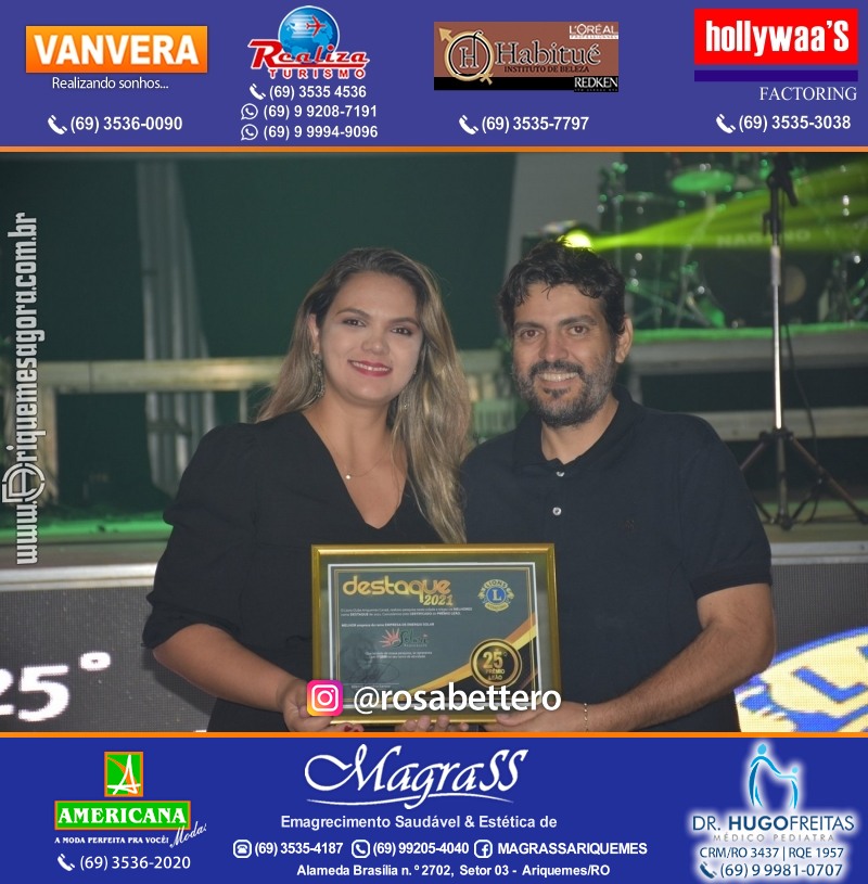DESTAQUE 2021 - 25º PRÊMIO LEÃO - Realização Lions Clube Ariquemes Canaã Galera & Homenageados