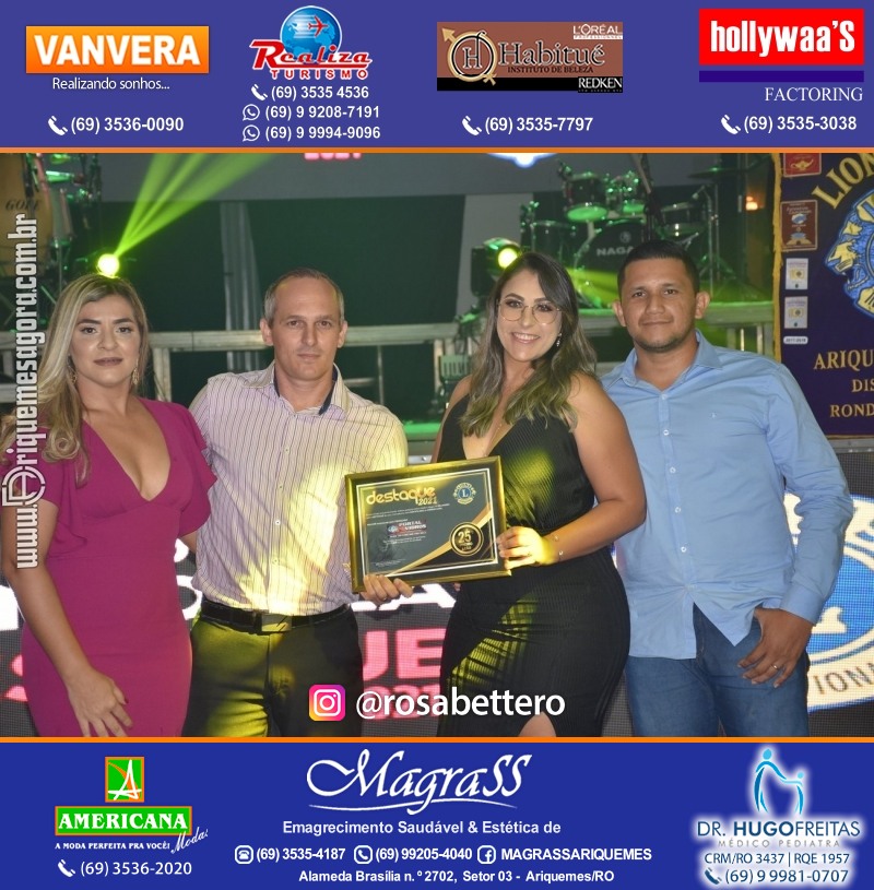 DESTAQUE 2021 - 25º PRÊMIO LEÃO - Realização Lions Clube Ariquemes Canaã Galera & Homenageados