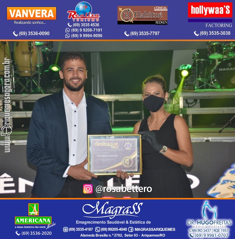 DESTAQUE 2021 - 25º PRÊMIO LEÃO - Realização Lions Clube Ariquemes Canaã Galera & Homenageados