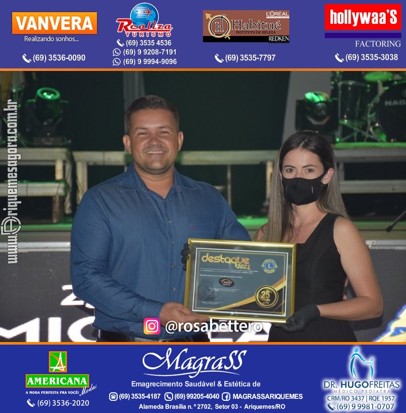 DESTAQUE 2021 - 25º PRÊMIO LEÃO - Realização Lions Clube Ariquemes Canaã Galera & Homenageados