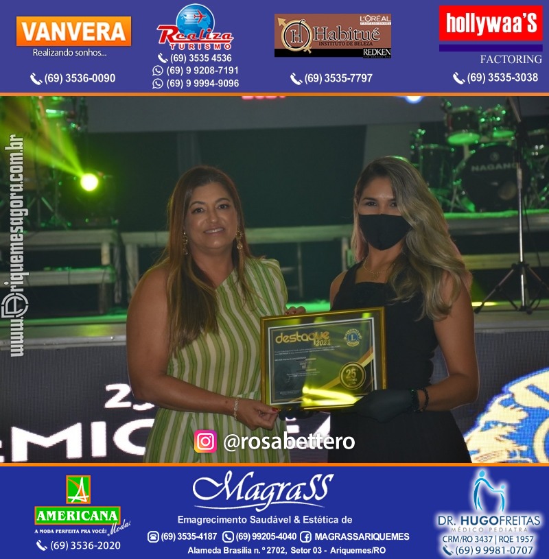 DESTAQUE 2021 - 25º PRÊMIO LEÃO - Realização Lions Clube Ariquemes Canaã Galera & Homenageados