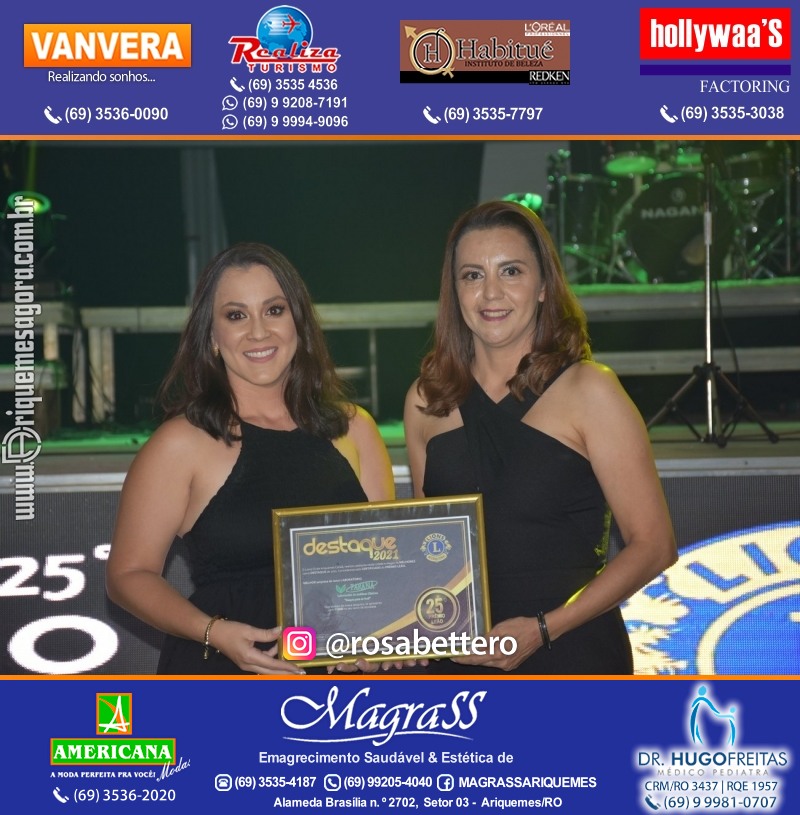 DESTAQUE 2021 - 25º PRÊMIO LEÃO - Realização Lions Clube Ariquemes Canaã Galera & Homenageados