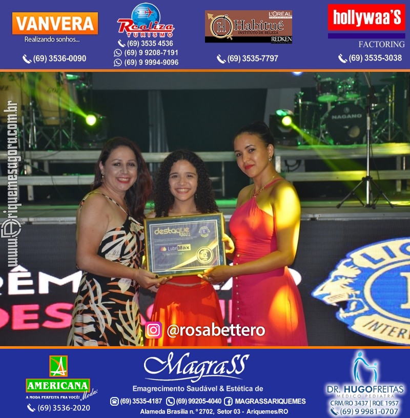 DESTAQUE 2021 - 25º PRÊMIO LEÃO - Realização Lions Clube Ariquemes Canaã Galera & Homenageados