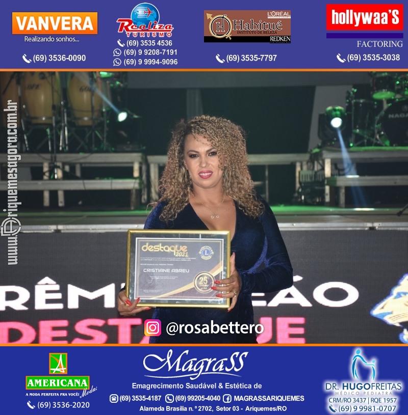 DESTAQUE 2021 - 25º PRÊMIO LEÃO - Realização Lions Clube Ariquemes Canaã Galera & Homenageados