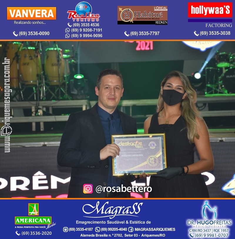DESTAQUE 2021 - 25º PRÊMIO LEÃO - Realização Lions Clube Ariquemes Canaã Galera & Homenageados