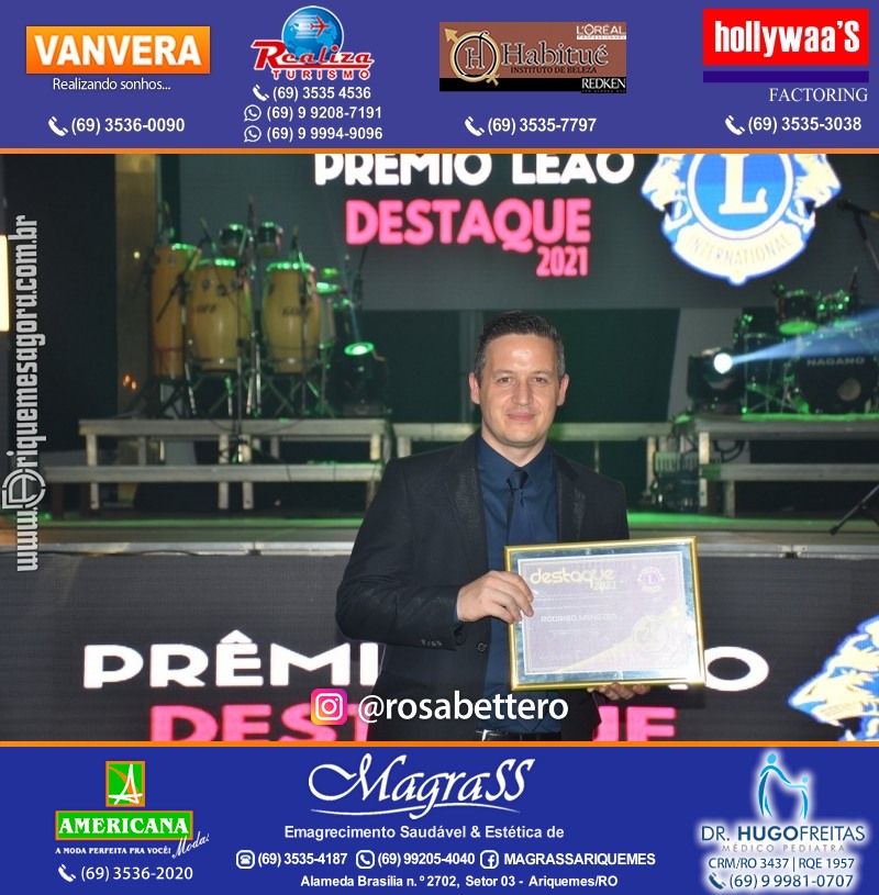 DESTAQUE 2021 - 25º PRÊMIO LEÃO - Realização Lions Clube Ariquemes Canaã Galera & Homenageados